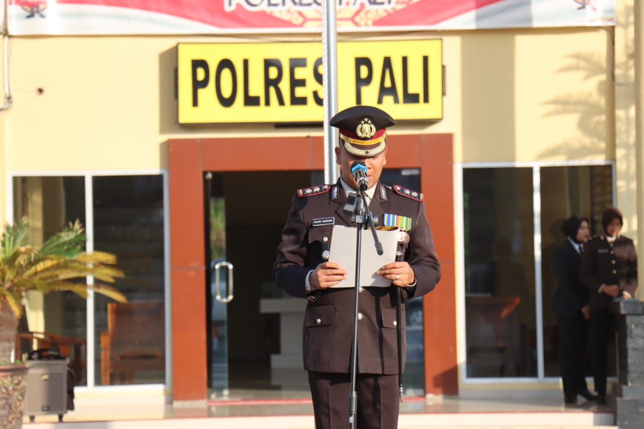 Kapolres PALI Pimpin Langsung Upacara Peringati Hari Lahir Pancasila