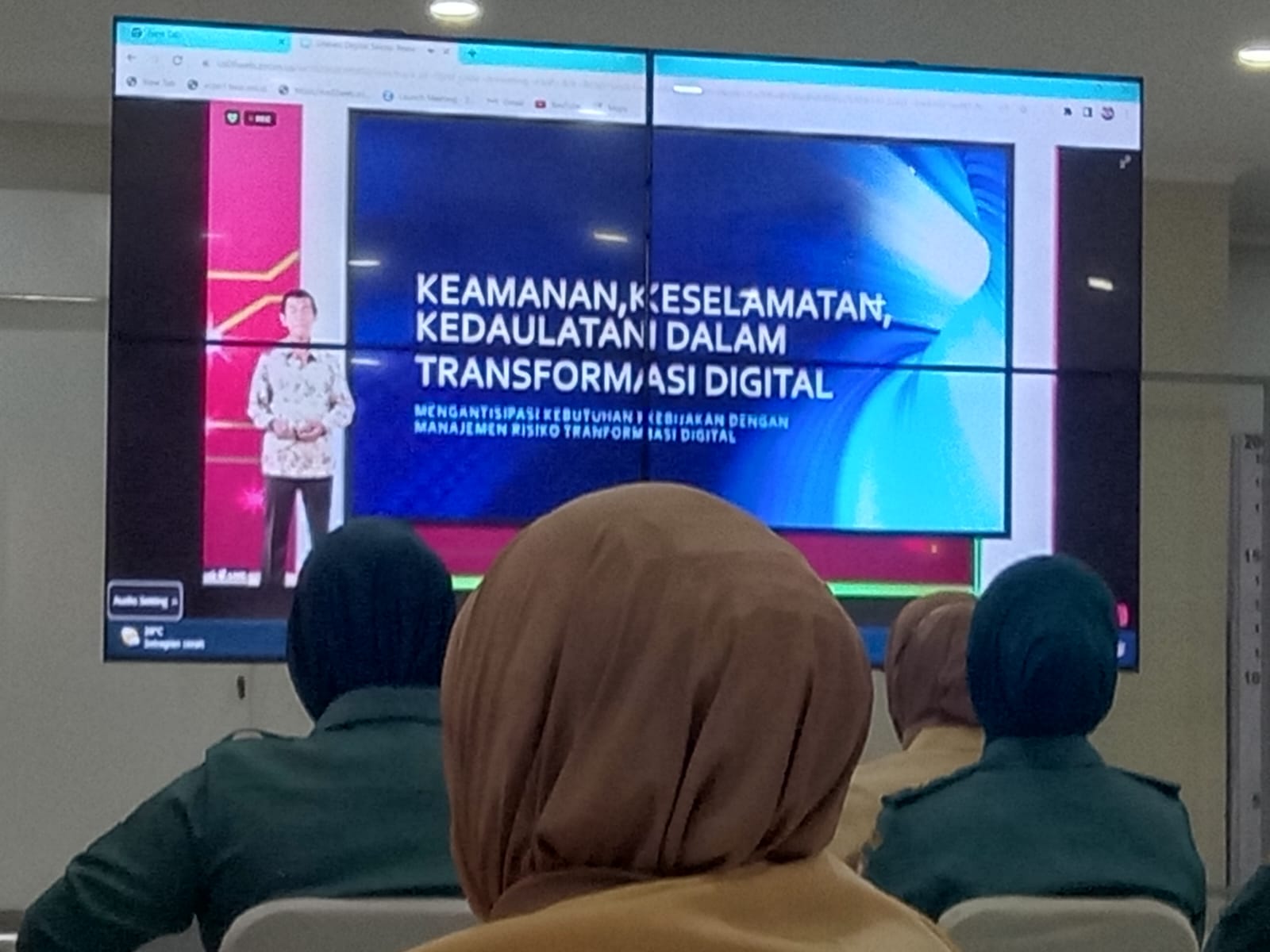 LANTAMAL III JAKARTA IKUTI ACARA LITERASI DIGITAL SEKTOR PEMERINTAH DI TNI MELALUI VICON