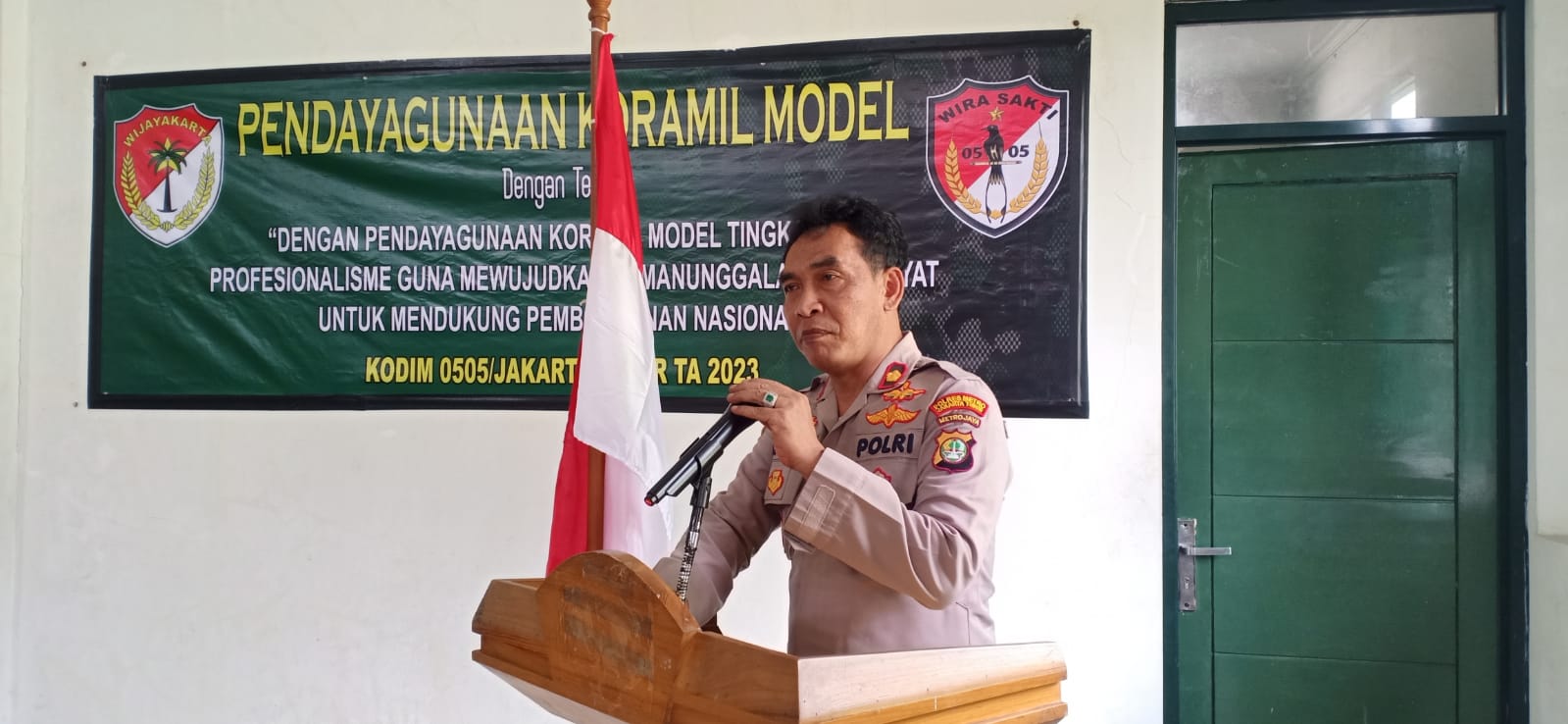 Kapolsek Ciracas, Berikan Materi Giat Pendayagunaan Koramil Model TA.2023.