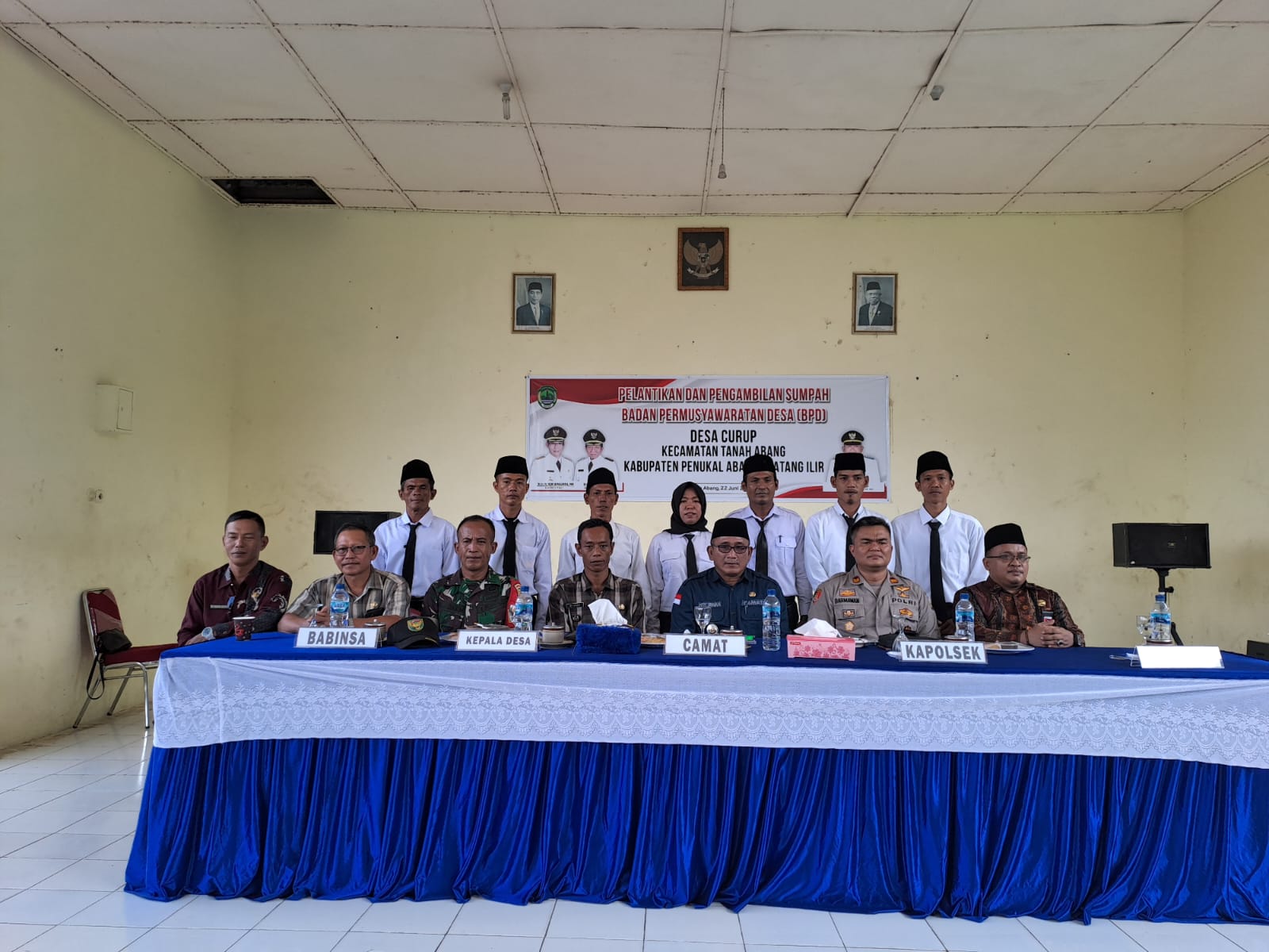 Polsek Tanah Abang Polres PALI Hadiri Pelantikan BPD