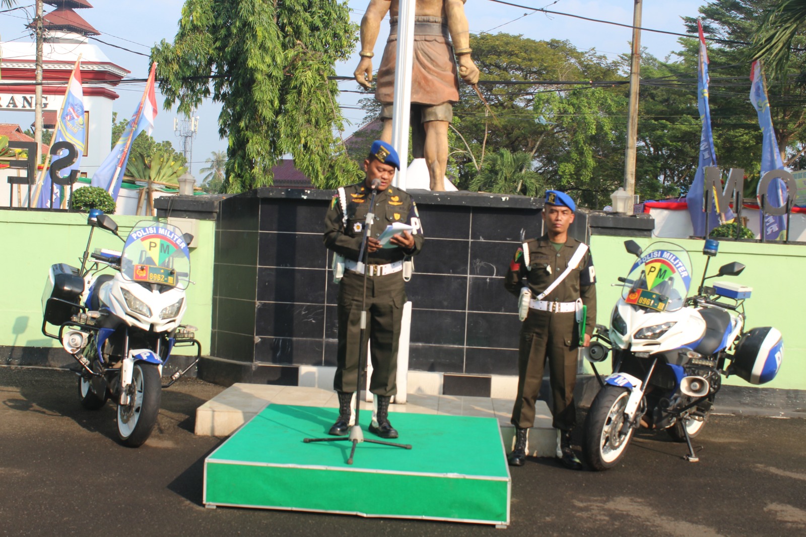 Peringati HUT Ke 77 Polisi Militer TNI AD, Denpom III/4 Serang Gelar Apel Corps