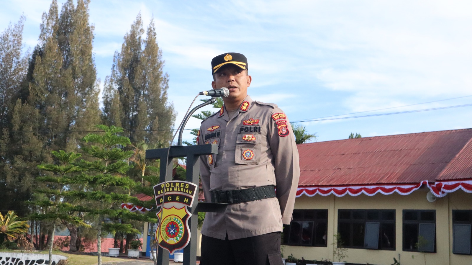 Kapolres Bener Meriah AKBP Nanang Indra Bakti, SH, SIK Pimpin Pelepasan BKO Personil Polres Bener Meriah ke Polres Pidie Jaya