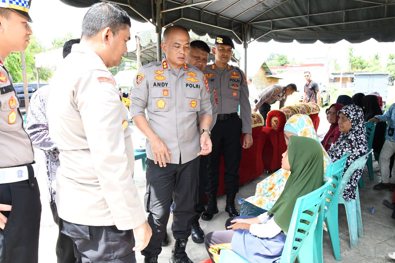 Kapolres Aceh Timur Menyambung Asa Tiara Dihari Bhayangkara ke 77