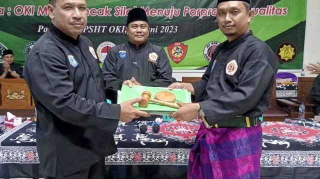 Musyawarah Kabupaten Ikatan Pincak Silat Indonesia Menetapkan Agus Masnanto Sebagai Ketua Umum IPSI OKI Masa Bakti Tahun 2023 – 2027