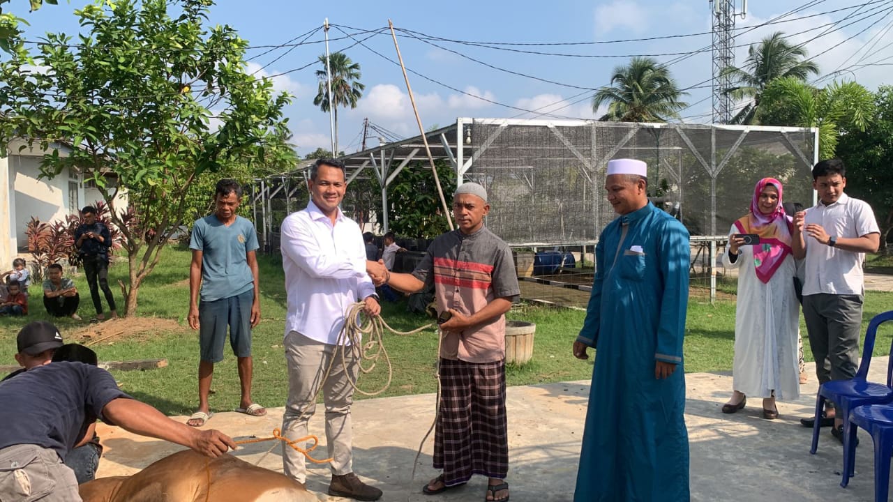 Pangkalan TNI Angkatan Laut Palembang Laksanakan Sholat Idul Adha Serta Berqurban