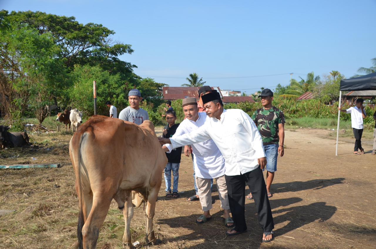 Saling Berbagi, Lanal Dumai Serahkan Hewan Qurban Di Hari Raya Idul Adha 1444 H/2023 M