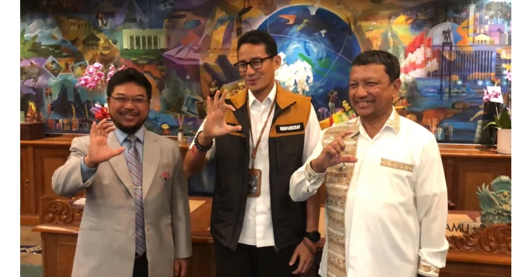 Minta Dukungan Sukseskan Program Nasional, Pj Bupati Aceh Tengah Dan Ketum Askilin Jumpai Sandiaga Uno