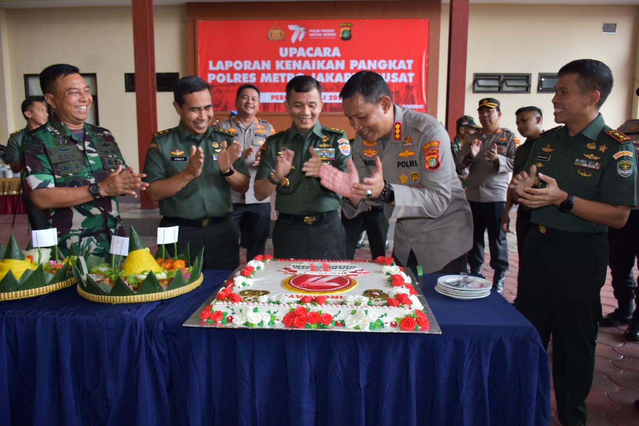 Kodim 0501/JP – Aster dan Aspers Kasad Didampingi Kasdam Jaya dan Dandim 0501 Jakpus Dadak Polres Metro Jakpus