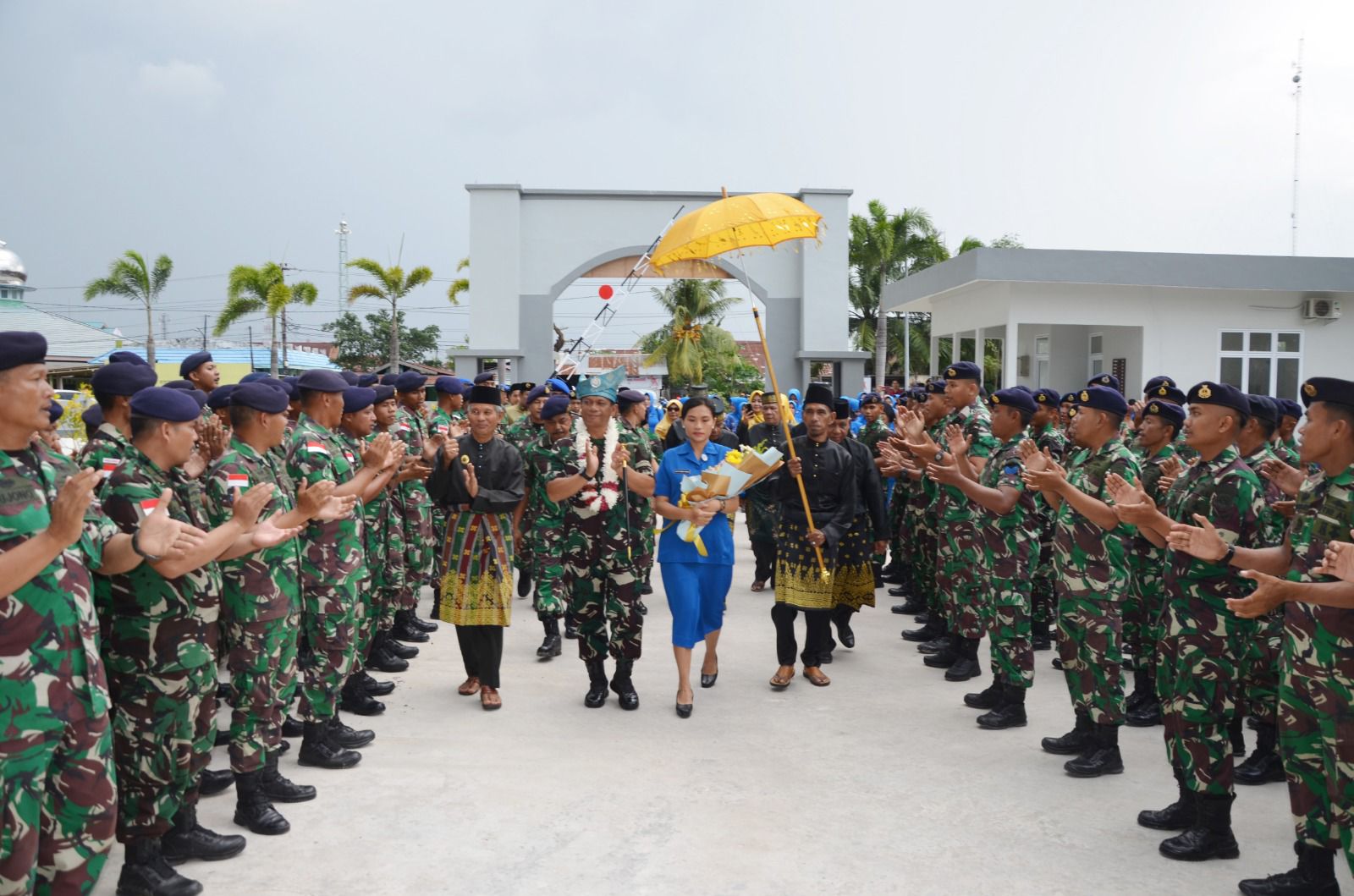 Pangkalan TNI AL Dumai Laksanakan Penyambutan dan Entry Briefing Danlanal