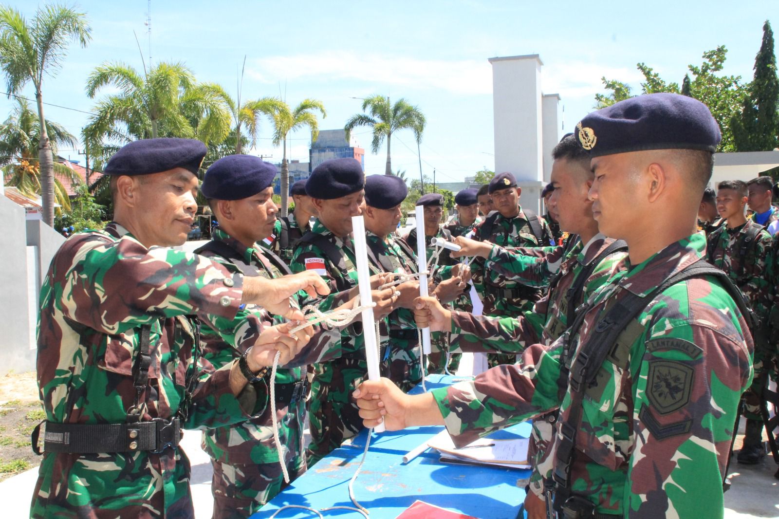 Kolat Koarmada I Laksanakan Uji Terampil Gladi Tugas Tempur P1 dan P2 Untuk Mengasah Kemampuan Prajurit Lanal Dumai