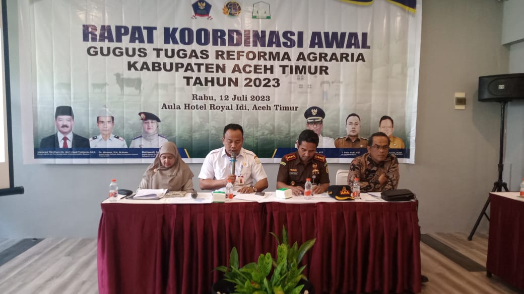 Sekda Aceh Timur Buka Rakor Gugus Tugas Reforma Agraria