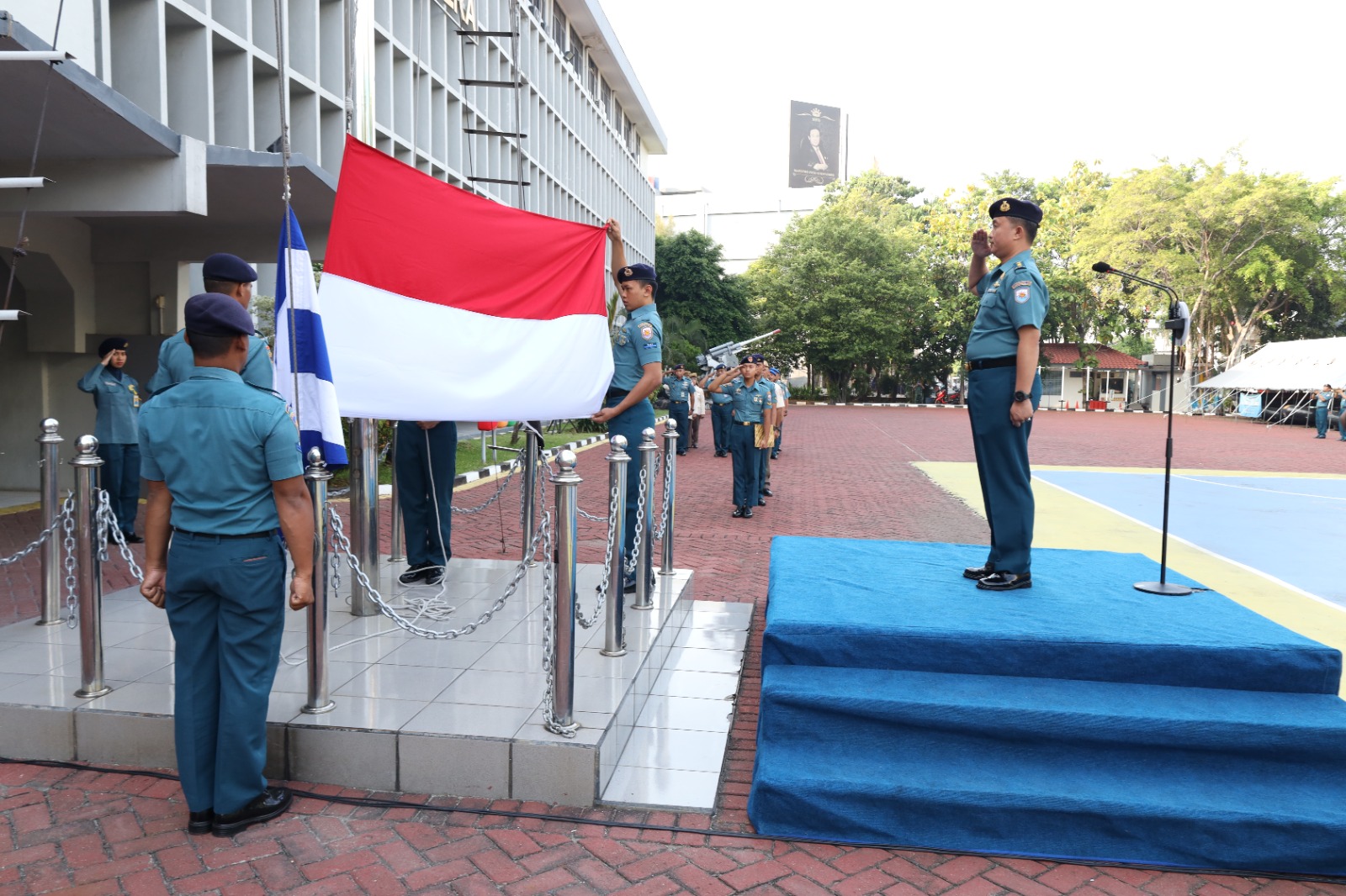 LANTAMAL III JAKARTA LAKSANAKAN APEL GABUNGAN DAN UPACARA BENDERA 17-AN