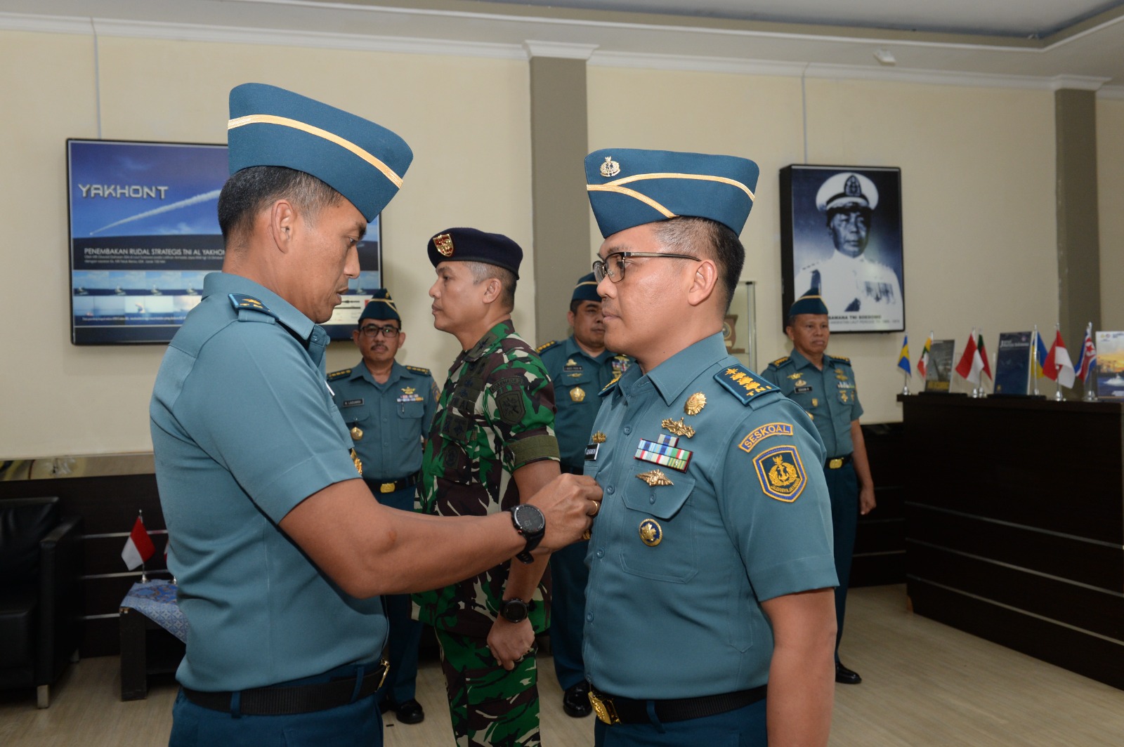 KAPUSJIANMAR PIMPIN KEGIATAN SERAH TERIMA JABATAN WAKAPUSJIANMAR SESKOAL