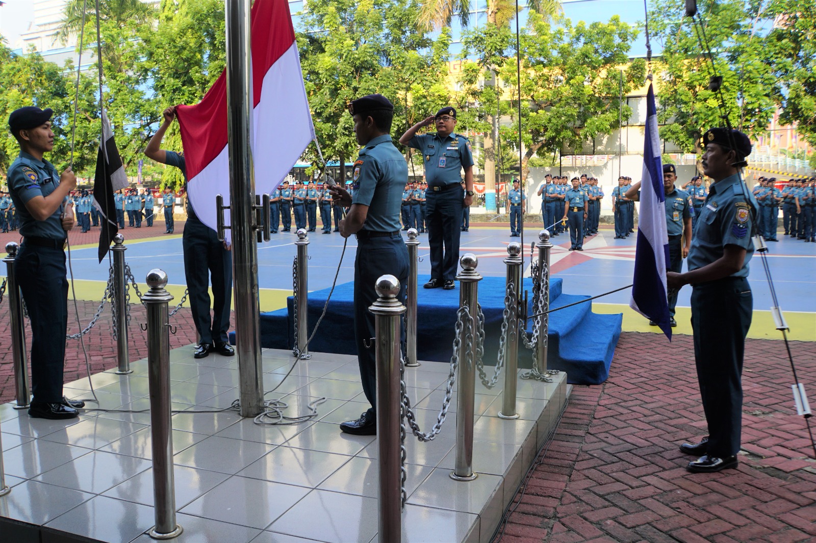 LANTAMAL III JAKARTA LAKSANAKAN APEL GABUNGAN DAN UPACARA BENDERA