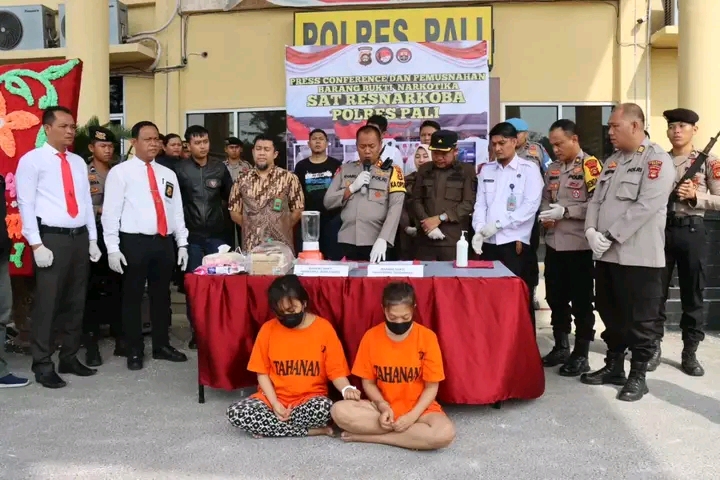 Polres PALI Gelar Pemusnahan Barang Bukti Narkoba Jenis Sabu