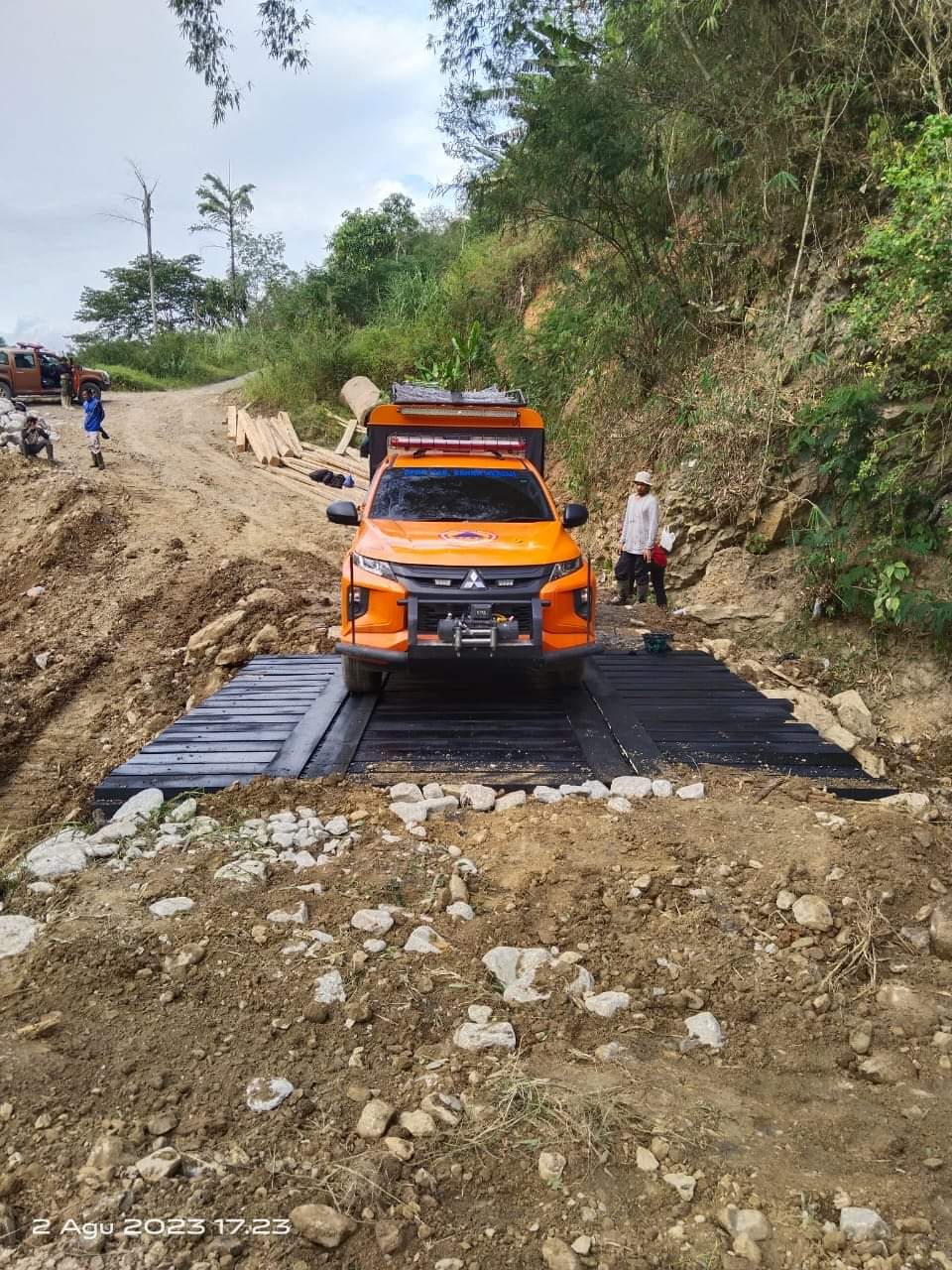 BPBD Bener Meriah Buat Jembatan Darurat Arul Kekuyang