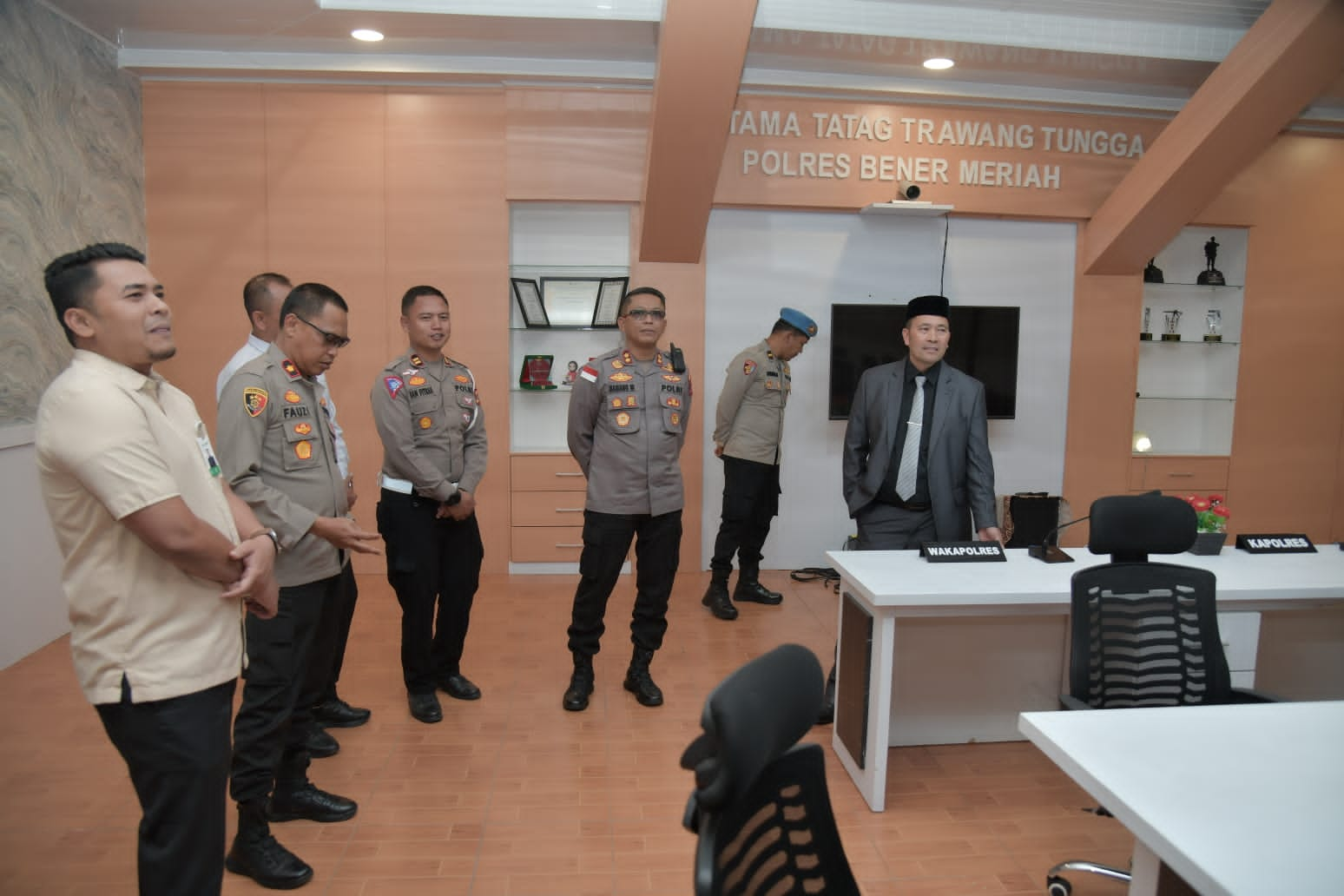 Pj Bupati Haili Yoga Aspresiasi Penataan Mapolres Bener Meriah