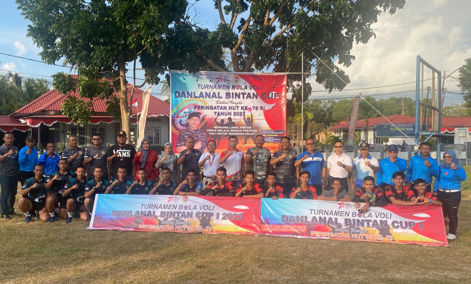 Danlanal Bintan Resmi Buka Turnamen Bola Voli Danlanal Cup I Dalam Rangka HUT Ke-78 Kemerdekaan Republik Indonesia