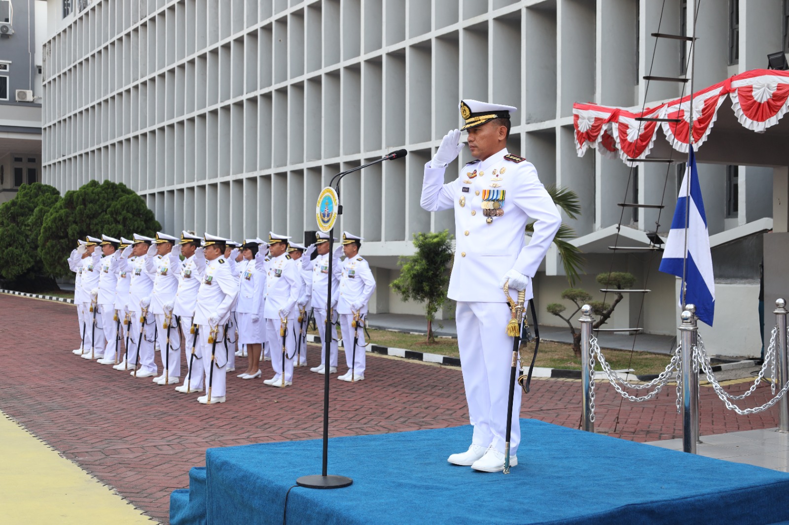 LANTAMAL III JAKARTA GELAR UPACARA BENDERA DALAM RANGKA HUT KE-78 KEMERDEKAAN RI 17 AGUSTUS 2023