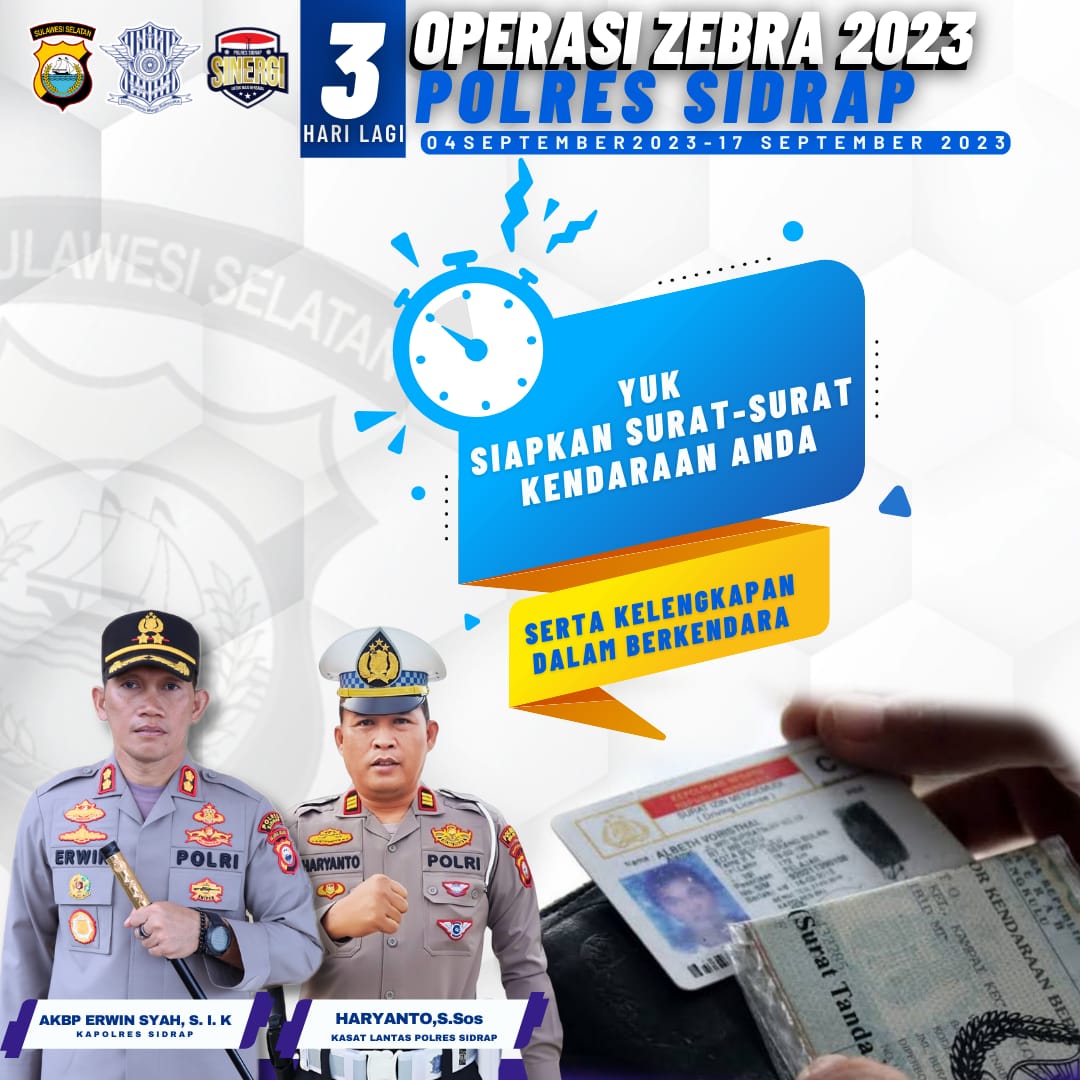 Kapolres Sidrap Tekankan Prioritas Pelanggaran Yang Akan Ditindak di Operasi Zebra Pallawa 2023