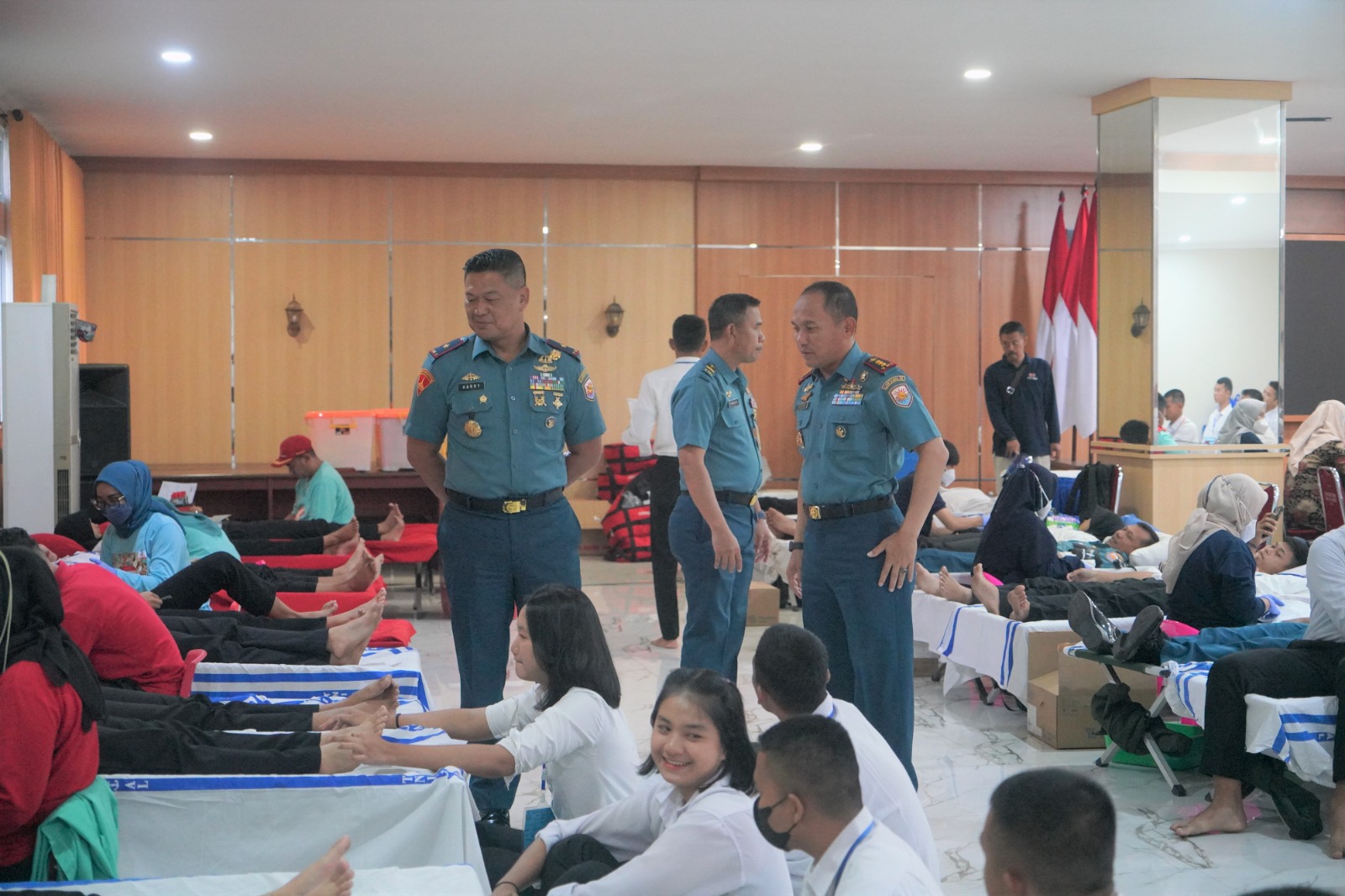 DANLANTAMAL III JAKARTA IKUTI DONOR DARAH BERSAMA CABA DAN CATA PK TNI ANGKATAN LAUT PANDA LANTAMAL III JAKARTA