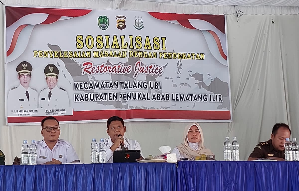 KBO Reskrim Polres PALI IPTU Muh Arafah SH, Menjadi Narasumber Sosialisasi Restoratif Justice