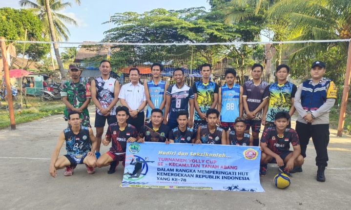 Polsek Tanah Abang Monitoring dan Pengamanan Turnamen Volly CUP