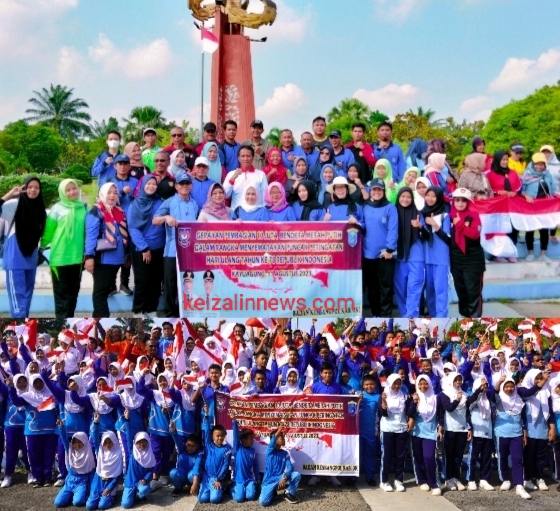 Semarakkan HUT RI Ke-78, Pemkab OKI Bagikan Ribuan Bendera Merah Putih