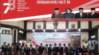 HUT Ke 78 Kemerdekaan Republik Indonesia Tahun 2023 Anggota DPRD OKI Bersama Forkopimda Mendengarkan Pidato Kenegaraan Presiden Republik Indonesia