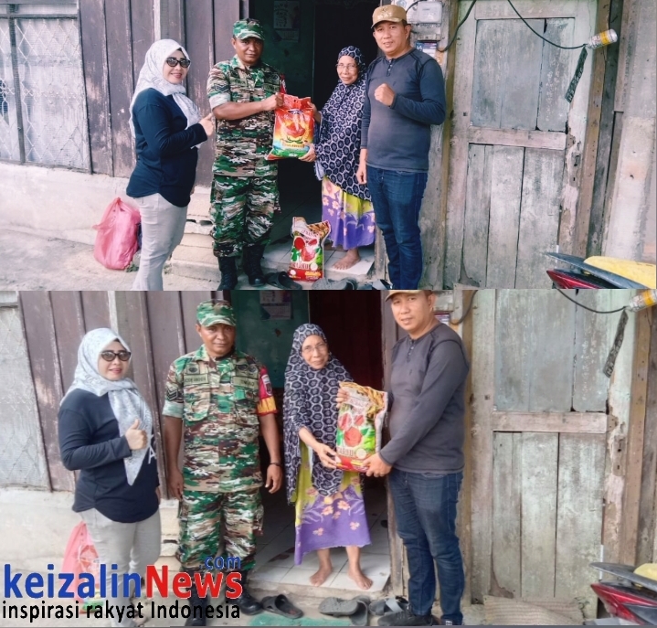 Lurah Bende Bersama Babinsa Lakukan Giat Sosial Jumat Berkah.