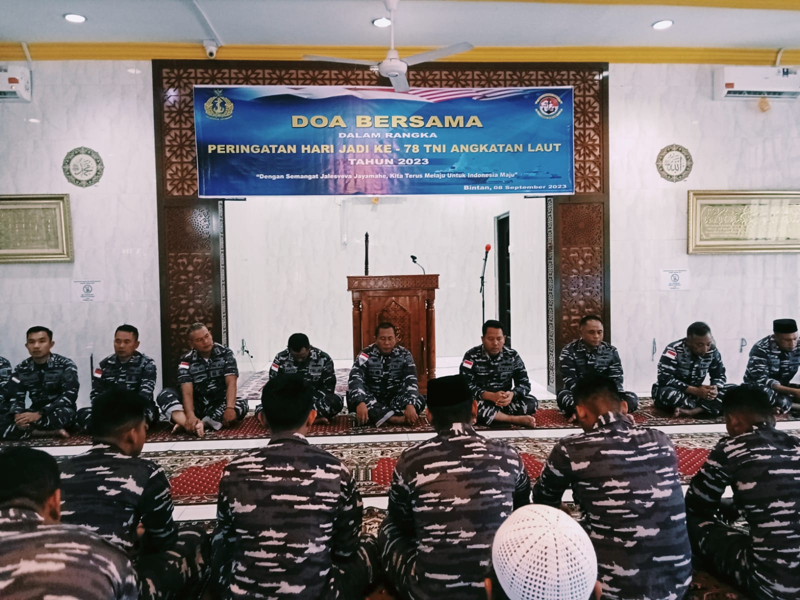 Lanal Bintan Laksanakan Doa Bersama Jelang HUT TNI AL Ke-78