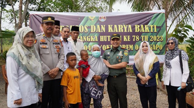 Kodim 0402 OKI Gelar Bakti, Bangun Rumah Layak Huni hingga Bantu Turunkan Stunting