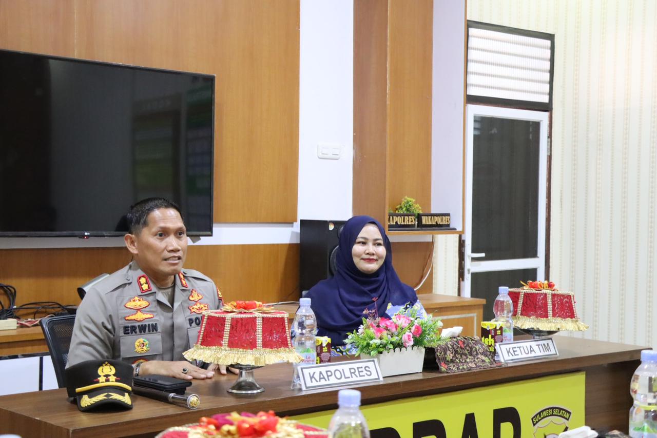 Kapolres AKBP Erwin Syah Terima Kunjungan Tim Ombudsman RI Perwakil Sulsel di Mako Polres Sidrap