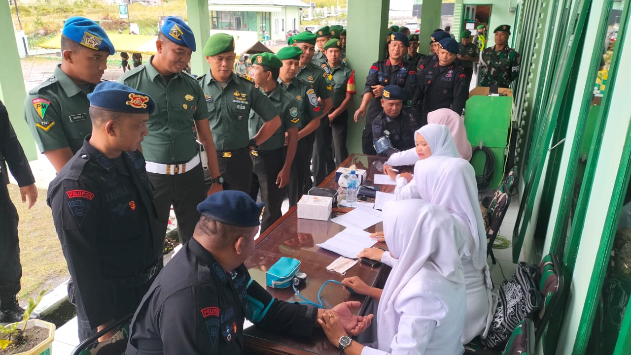 Menyambut Hari HUT TNI AD Ke 78 Kodim 0119/BM Gelar Bakti Kesehatan Donor Darah