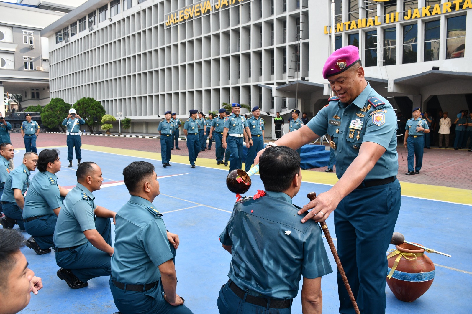 DANLANTAMAL III JAKARTA PIMPIN UPACARA KENKAT PERWIRA, BINTARA, TAMTAMA DAN PNS LANTAMAL III JAKRATA