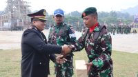 Kapolres Toraja Utara Hadiri Upacara HUT TNI Ke 78 di Lapangan Makodim 1414/Tator