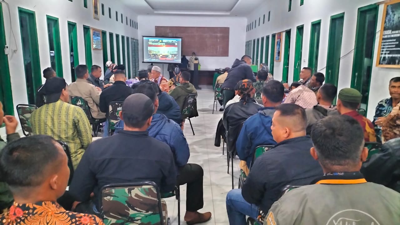 Meriahkan HUT KE 78 TNI, Kodim 0119/BM Nobar Pagelaran Wayang Kulit