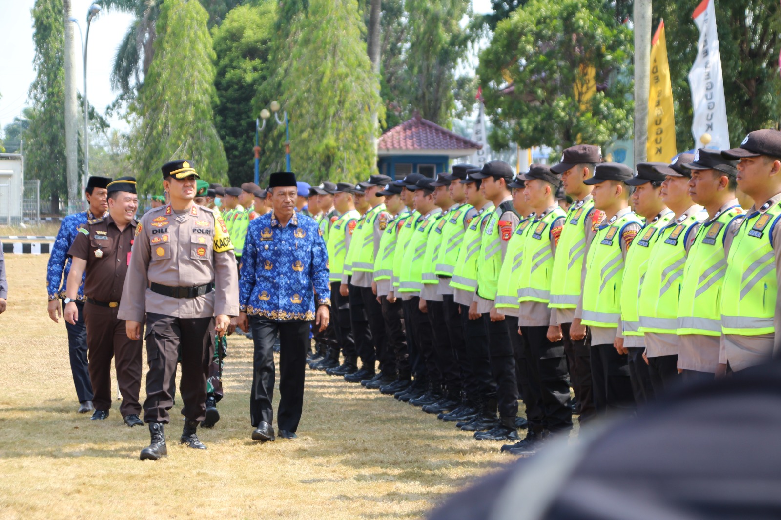 Kawal Pemilu, Polres OKI Gelar Pasukan Operasi Mantap Brata Musi 2023-2024