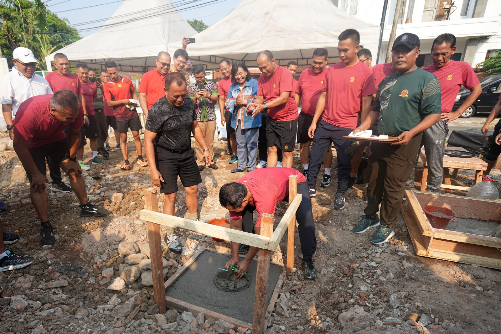 Pangkostrad Letakkan Batu Pertama Pembangunan Mess Pamen Kostrad