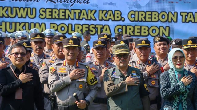 Ribuan Personel Gabungan Siap Amankan Pilwu Serentak 2023 di Kabupaten Cirebon