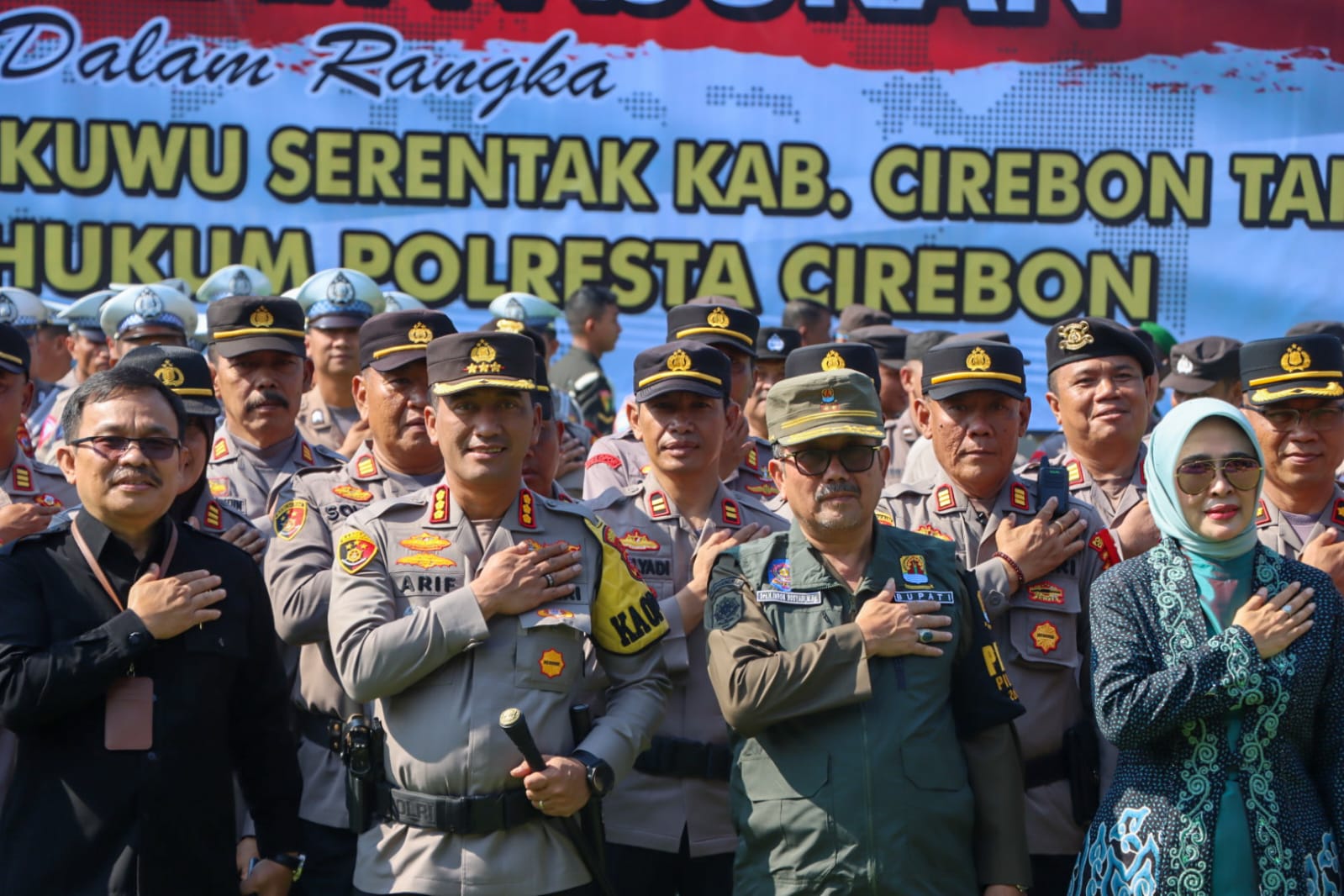 Ribuan Personel Gabungan Siap Amankan Pilwu Serentak 2023 di Kabupaten Cirebon