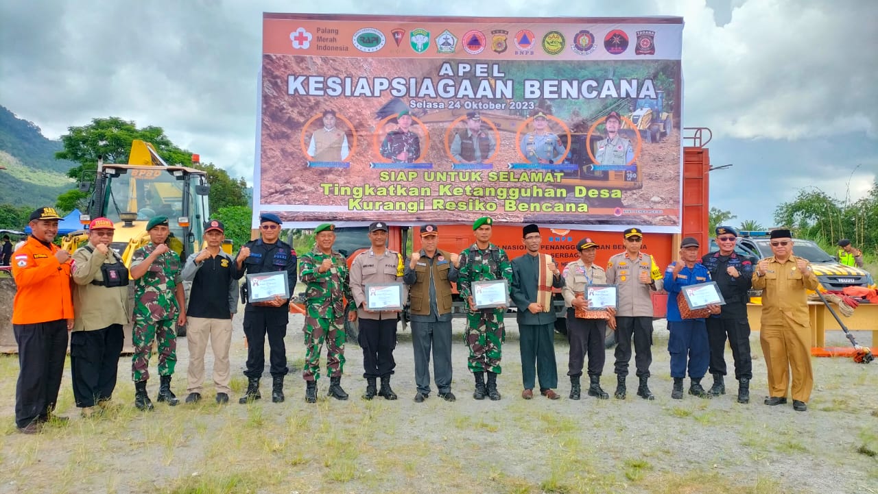 Kodim 0119/BM Bersama Porkopimda Kompak Apel Bersama Dukung Hari Kesiapsiagaan Bencana