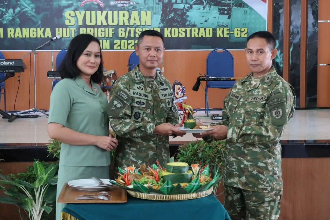 Brigif 6 Kostrad Gelar Acara Syukuran Peringati Hari Jadi Yang ke-62 TA 2023