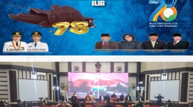 Memperingati hari jadi ke-78 Kabupaten Ogan Komering Ilir Tahun 2023 Di Rapat Paripurna DPRD OKI