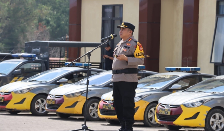 Polres Toraja Utara Laksanakan Apel Gelar Pasukan Ops Mantap Brata 2023-2024