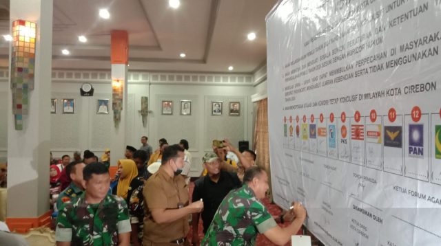 Deklarasi Pemilu Damai 2024 Tingkat Kota Cirebon