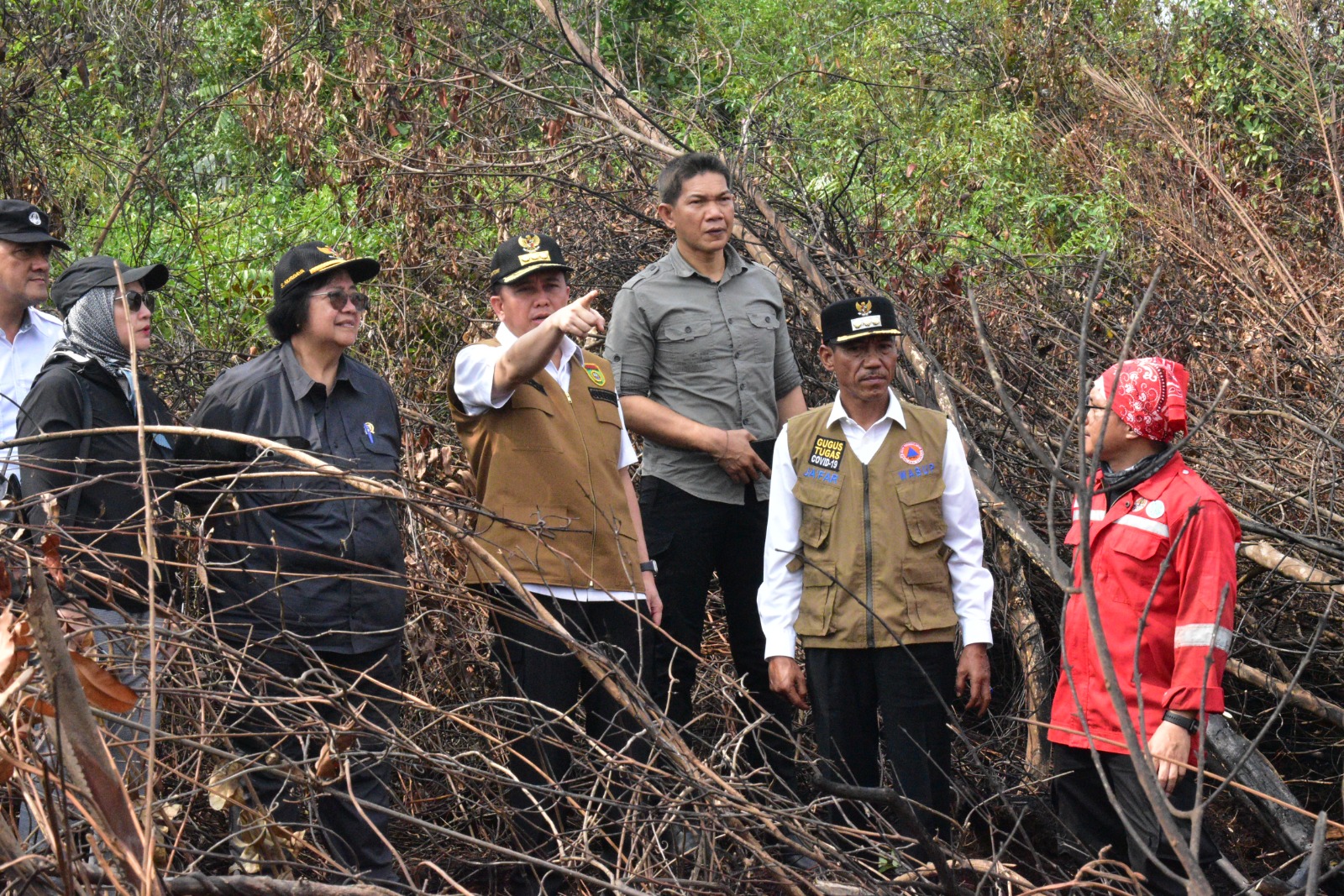 Tinjau Karhutla di OKI,Menteri LHK Sebut Penanganan Sudah Baik