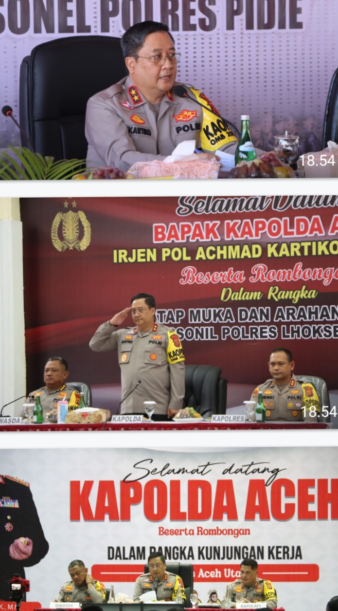 Irjen Achmad Kartiko Kapolda Aceh dan Polres Jajaran Siap Amankan Pemilu 2024