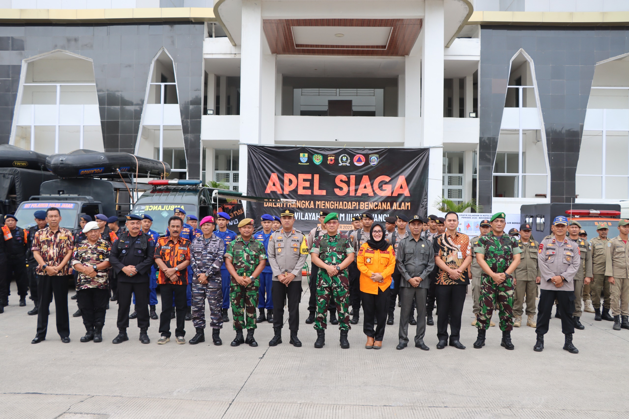 Kapolres Cirebon Kota Hadiri Apel Gelar Pasukan Penanggulangan Bencana