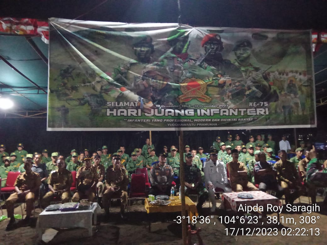 Kapolsek IPTU Darmawansyah dan Personil nya Semarakkan Hari Juang Infanteri Ke 75 TNI di PALI